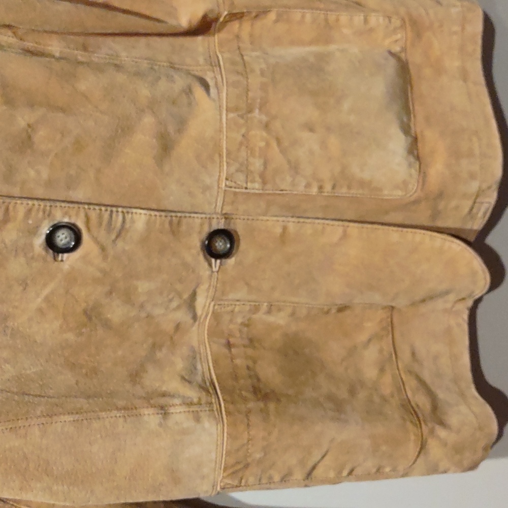 Suede Leather Tan, Camel Color Jacket, S - Picture 2 of 11